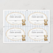Invitation We Can Bearly Wait Baby Shower Teddy Grahams Card (Devant)