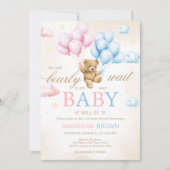 Invitation We Can Bearly Wait Bear Gender Reveal (Devant)