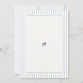 Invitation We Can Bearly Wait Blue stripe pattern shower (Dos)