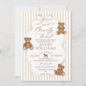 Invitation We Can Bearly Wait Elegant Baby Shower (Devant)