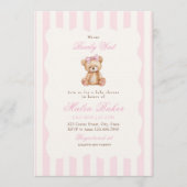 Invitation We Can Bearly Wait Elegant Teddy Bear Baby Shower (Devant)