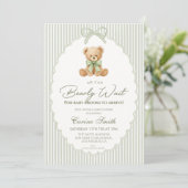 Invitation We Can Bearly Wait Gender Neutral Baby Shower (Debout devant)