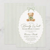 Invitation We Can Bearly Wait Gender Neutral Baby Shower (Devant / Derrière)