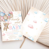 Invitation We Can Bearly Wait Gender Reveal
