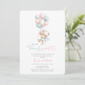 Invitation We Can Bearly Wait Gender Reveal Baby Shower (Debout devant)