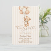 Invitation We Can Bearly Wait Gender Reveal Neutral colors (Debout devant)