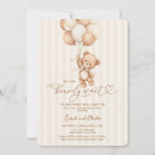 Invitation We Can Bearly Wait Gender Reveal Neutral colors (Devant)