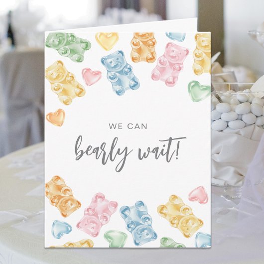 Invitation We Can Bearly Wait Gummy Bears Baby Shower