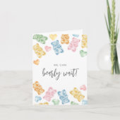Invitation We Can Bearly Wait Gummy Bears Baby Shower (Devant)