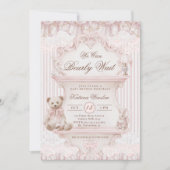 Invitation We Can Bearly Wait Nursery Girl Baby Shower (Devant)