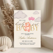 Invitation We Can Bearly Wait Pink Teddy Bear Baby Shower