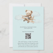 Invitation We Can Bearly Wait Teddy Airplane Blue Baby Shower (Dos)