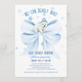 Invitation We Can Bearly Wait Winter Polar Bear Baby Shower (Devant)