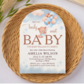 Invitation We Can Berly Wait Teddy Bear Arch Baby Shower