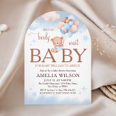Invitation We Can Berly Wait Teddy Bear Arch Baby Shower