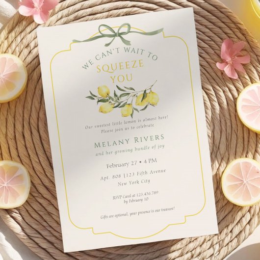 Invitation We can't wait to Squeeze You Neutral Baby Shower