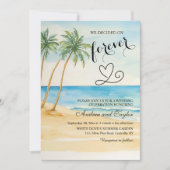 Invitation We decided on Forever Beach and Palm Trees (Devant)