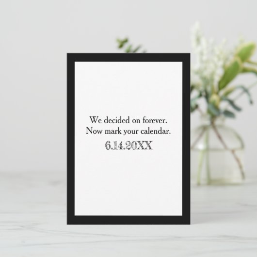 Invitation We Decided on Forever | Save the date (Debout devant)