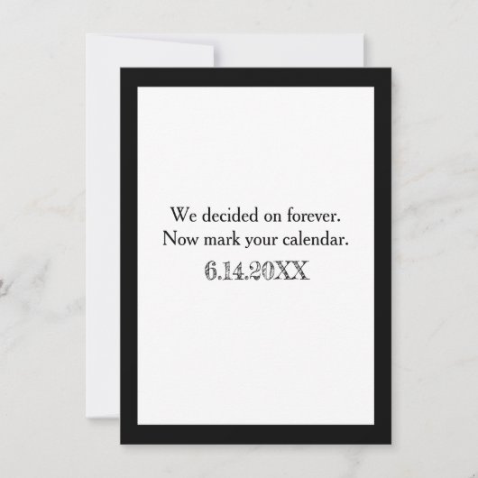 Invitation We Decided on Forever | Save the date (Devant)