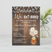 Invitation We do BBQ Couple Shower Country Winter Wedding (Debout devant)