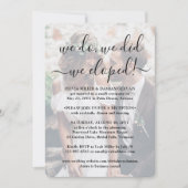 Invitation We Eloped 2 Photo Overlay Wedding Reception Only (Devant)