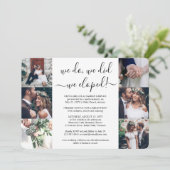 Invitation We Eloped 7 Photo Collage Wedding Reception Only (Debout devant)
