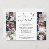 Invitation We Eloped 7 Photo Collage Wedding Reception Only (Devant)