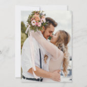 Invitation We Eloped Greenery Dusty Blue Photo Wedding Party (Dos)