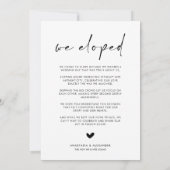 Invitation We Eloped Modern Minimalist Photo Announcement (Dos)