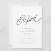 Invitation We Eloped Photo Announcement Card (Devant)