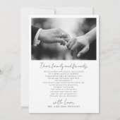 Invitation We eloped Photo card Elopement Announcement (Dos)