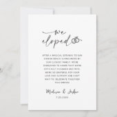 Invitation We Eloped Wedding Announcement | Photo Template (Devant)