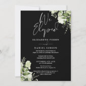 Invitation We Eloped Wedding Vows Greenery Party (Devant)