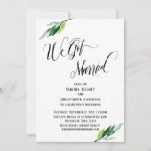 Invitation We Got Married Flourishing Script and Greenery (Devant)