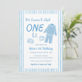 Invitation We Haven't Slept One Bit 1st Birthday Party (Debout devant)