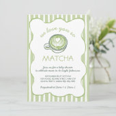 Invitation We Love You So Matcha Green Tea Baby Shower (Debout devant)