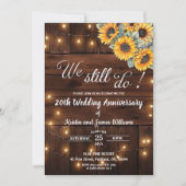 Invitation We Still Do 20th Wedding Anniversary String Lights (Devant)