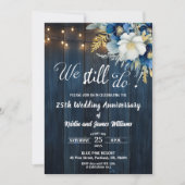 Invitation We Still Do 25th Wedding Anniversary String Lights (Devant)