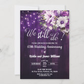 Invitation We Still Do 65th Wedding Anniversary String Lights (Devant)