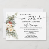 Invitation We Still Do Anniversary Winter White Floral (Devant)