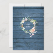 Invitation We Still Do Vow Renewal Floral Blue Rustic Wood (Dos)