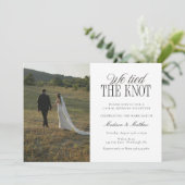 Invitation We Tied the Knot Elopement Wedding Reception (Debout devant)