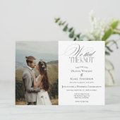 Invitation We tied the Knot with Photo Wedding Reception (Debout devant)