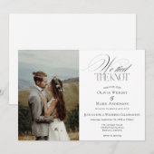 Invitation We tied the Knot with Photo Wedding Reception (Devant / Derrière)