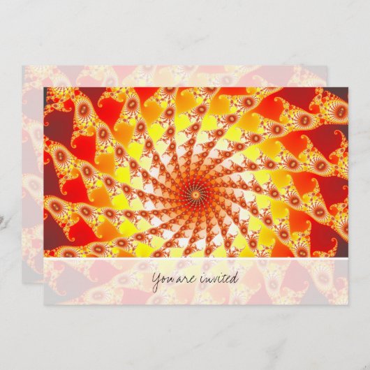 Invitation Web de feu (Devant / Derrière)