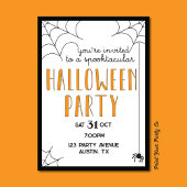 Invitation Web d'Halloween Party Spider