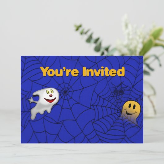 Invitation Web Halloween Spider (Debout devant)