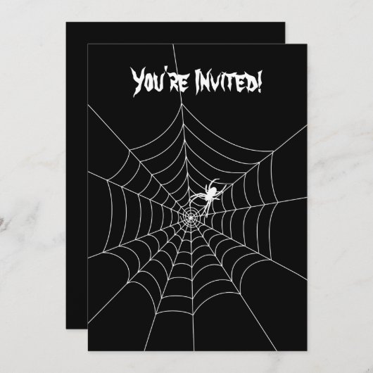 Invitation Web Spider - Vide (Devant / Derrière)