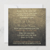 Invitation Web Vintage de scintillement Mariage gothique (Dos)