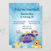 Invitation Webkinz : Entrez et jouez (Devant / Derrière)